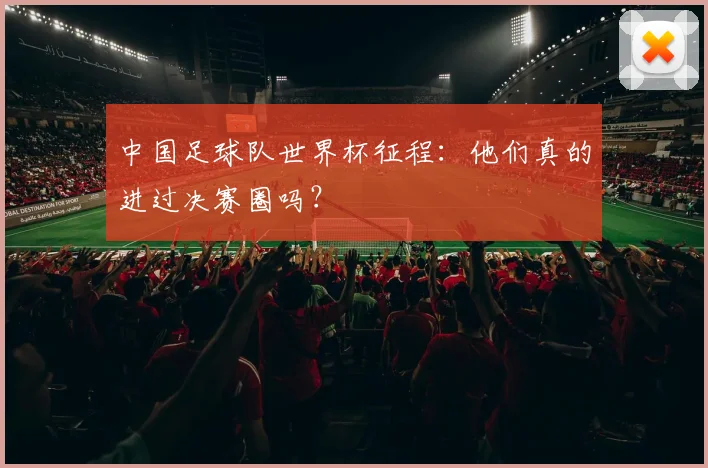 中国足球队世界杯征程：他们真的进过决赛圈吗？