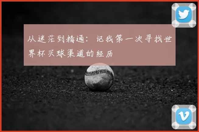 从迷茫到精通:记我第一次寻找世界杯买球渠道的经历
